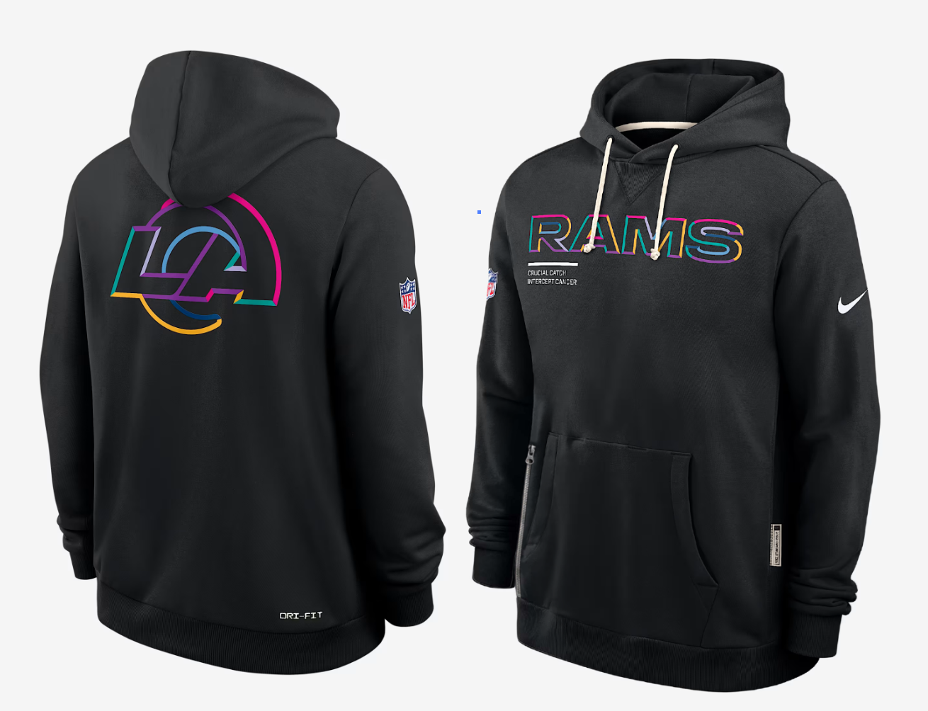 Men Los Angeles Rams black 2025 Nike NFL hoodie->los angeles rams->NFL Jersey